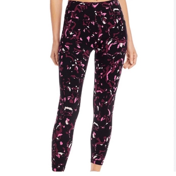 Sweaty Betty Pants - Sweaty Betty Power 7/8 Leggings Pink Petal Camp Print 4-6